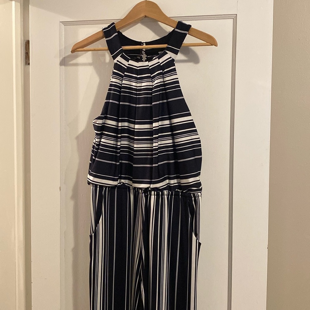 Navy Blue Stripped Jumpsuit
